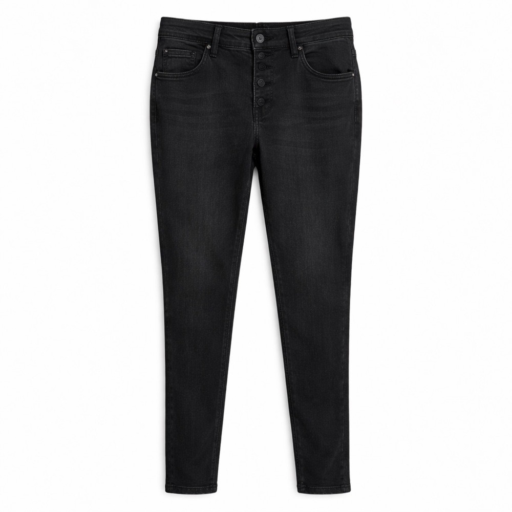 Vervet Los Angeles‎ High Rise Button Fly Skinny Jeans Black Size 29